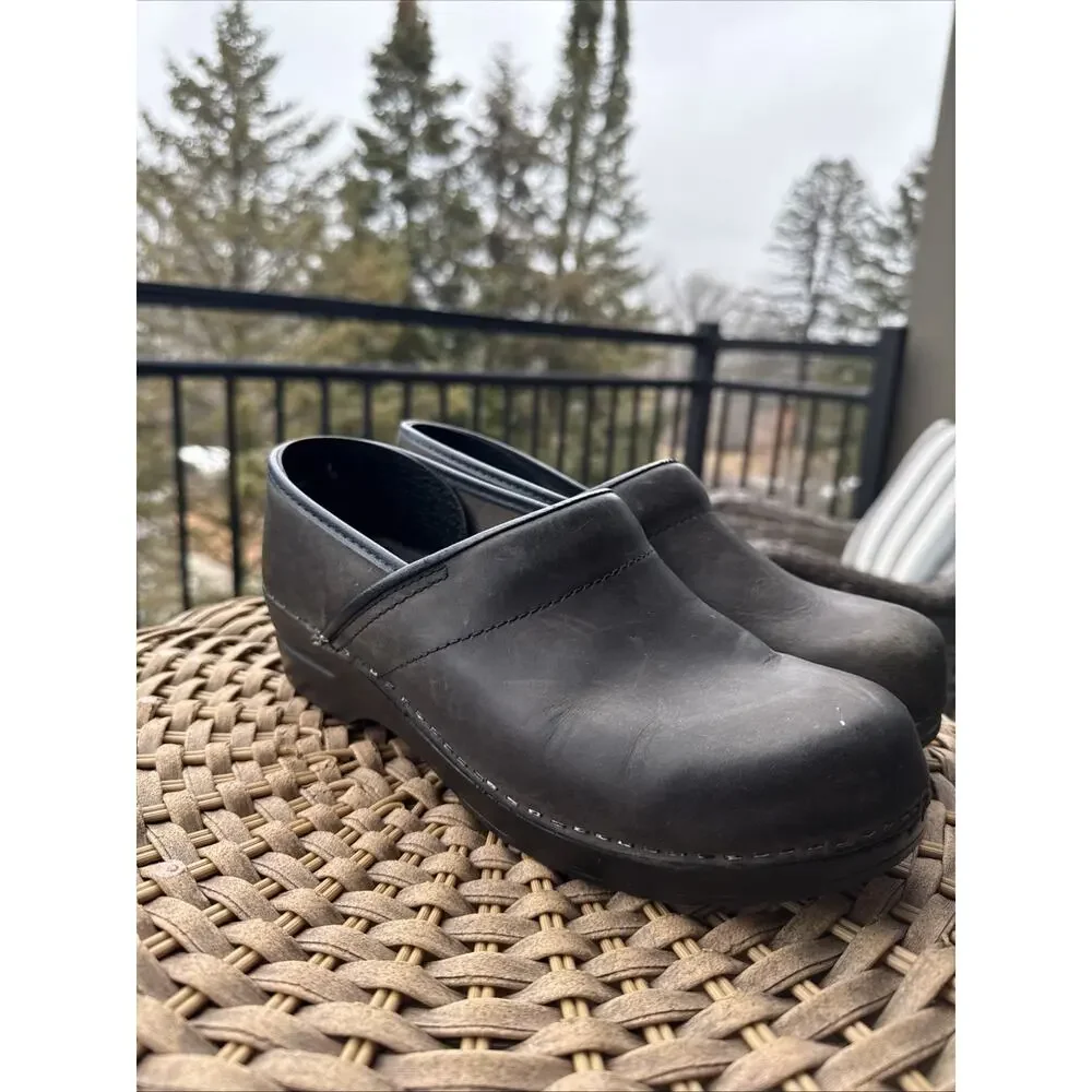 Dansko Black Leather Mules - Picture 5 of 14